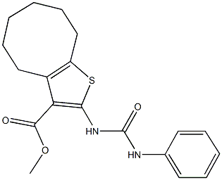 methyl 2-[(anilinocarbonyl)amino]-4,5,6,7,8,9-hexahydrocycloocta[b]thiophene-3-carboxylate Struktur