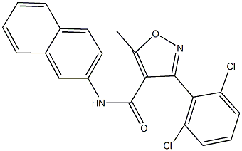 3-(2,6-dichlorophenyl)-5-methyl-N-(2-naphthyl)-4-isoxazolecarboxamide Struktur