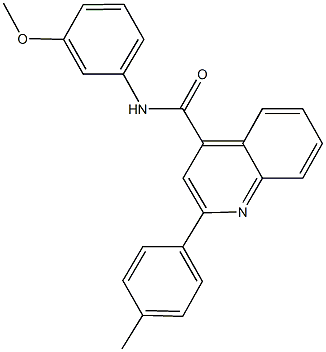 N-(3-methoxyphenyl)-2-(4-methylphenyl)-4-quinolinecarboxamide Struktur