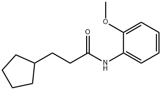 3-cyclopentyl-N-(2-methoxyphenyl)propanamide Struktur