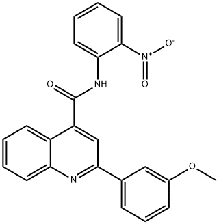 N-{2-nitrophenyl}-2-(3-methoxyphenyl)-4-quinolinecarboxamide Struktur