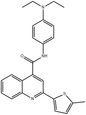 N-[4-(diethylamino)phenyl]-2-(5-methyl-2-thienyl)-4-quinolinecarboxamide Struktur