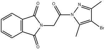 2-[2-(4-bromo-3,5-dimethyl-1H-pyrazol-1-yl)-2-oxoethyl]-1H-isoindole-1,3(2H)-dione Struktur