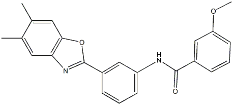 N-[3-(5,6-dimethyl-1,3-benzoxazol-2-yl)phenyl]-3-methoxybenzamide Struktur