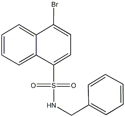 N-benzyl-4-bromo-1-naphthalenesulfonamide Struktur