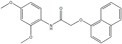 N-(2,4-dimethoxyphenyl)-2-(1-naphthyloxy)acetamide Struktur