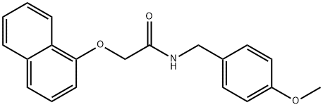 N-(4-methoxybenzyl)-2-(1-naphthyloxy)acetamide Struktur