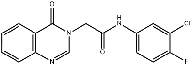 N-(3-chloro-4-fluorophenyl)-2-(4-oxo-3(4H)-quinazolinyl)acetamide Struktur