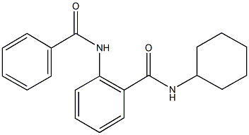 2-(benzoylamino)-N-cyclohexylbenzamide Struktur