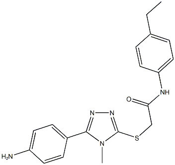 2-{[5-(4-aminophenyl)-4-methyl-4H-1,2,4-triazol-3-yl]sulfanyl}-N-(4-ethylphenyl)acetamide Struktur