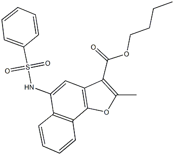 butyl 2-methyl-5-[(phenylsulfonyl)amino]naphtho[1,2-b]furan-3-carboxylate Struktur