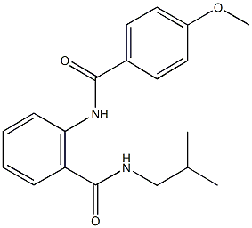 N-isobutyl-2-[(4-methoxybenzoyl)amino]benzamide Struktur