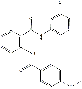 N-(3-chlorophenyl)-2-[(4-methoxybenzoyl)amino]benzamide Struktur