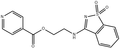 2-[(1,1-dioxido-1,2-benzisothiazol-3-yl)amino]ethyl isonicotinate Struktur