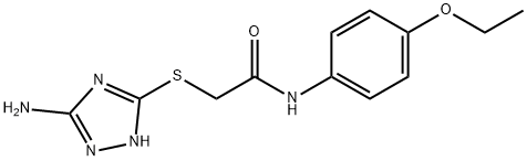 2-[(5-amino-1H-1,2,4-triazol-3-yl)sulfanyl]-N-(4-ethoxyphenyl)acetamide Struktur