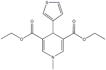 diethyl 1-methyl-4-(3-thienyl)-1,4-dihydro-3,5-pyridinedicarboxylate Struktur