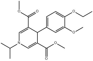 dimethyl 4-(4-ethoxy-3-methoxyphenyl)-1-isopropyl-1,4-dihydro-3,5-pyridinedicarboxylate Struktur