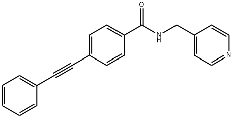 4-(phenylethynyl)-N-(4-pyridinylmethyl)benzamide Struktur