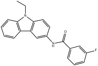 N-(9-ethyl-9H-carbazol-3-yl)-3-fluorobenzamide Struktur