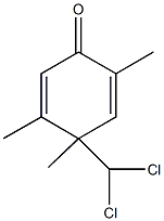 4-(dichloromethyl)-2,4,5-trimethyl-2,5-cyclohexadien-1-one Struktur