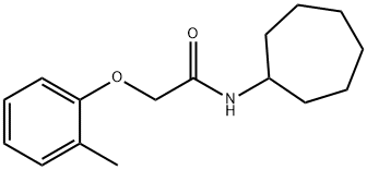 N-cycloheptyl-2-(2-methylphenoxy)acetamide Struktur