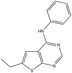 6-ethyl-N-phenylthieno[2,3-d]pyrimidin-4-amine Struktur