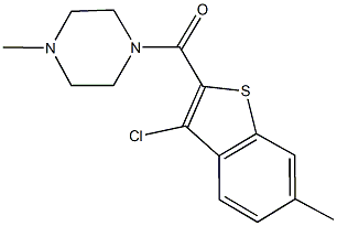 1-[(3-chloro-6-methyl-1-benzothien-2-yl)carbonyl]-4-methylpiperazine Struktur