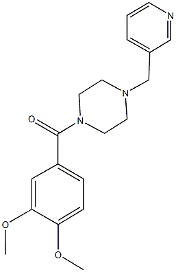 1-(3,4-dimethoxybenzoyl)-4-(3-pyridinylmethyl)piperazine Struktur