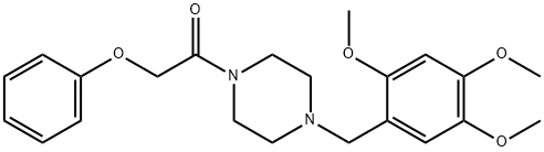 1-(phenoxyacetyl)-4-(2,4,5-trimethoxybenzyl)piperazine Struktur