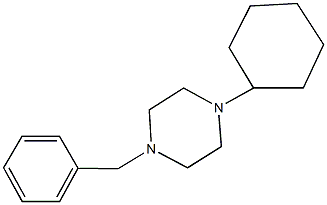 1-benzyl-4-cyclohexylpiperazine Struktur