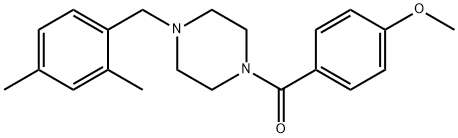 4-{[4-(2,4-dimethylbenzyl)-1-piperazinyl]carbonyl}phenyl methyl ether Struktur