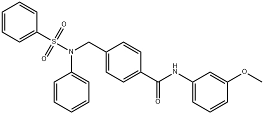 N-(3-methoxyphenyl)-4-{[(phenylsulfonyl)anilino]methyl}benzamide Struktur