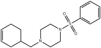 1-(3-cyclohexen-1-ylmethyl)-4-(phenylsulfonyl)piperazine Struktur