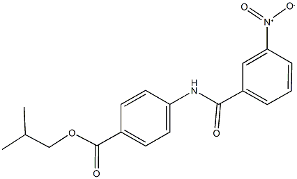 isobutyl 4-({3-nitrobenzoyl}amino)benzoate Struktur