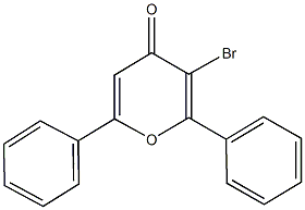 3-bromo-2,6-diphenyl-4H-pyran-4-one Struktur