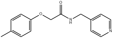 2-(4-methylphenoxy)-N-(4-pyridinylmethyl)acetamide Struktur