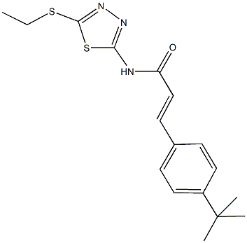 3-(4-tert-butylphenyl)-N-[5-(ethylsulfanyl)-1,3,4-thiadiazol-2-yl]acrylamide Struktur