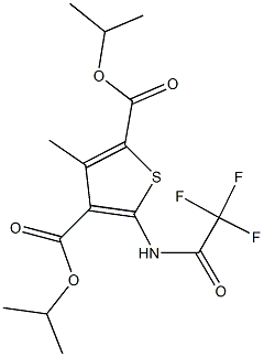 diisopropyl 3-methyl-5-[(trifluoroacetyl)amino]-2,4-thiophenedicarboxylate Struktur