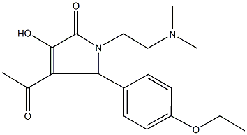 4-acetyl-1-[2-(dimethylamino)ethyl]-5-(4-ethoxyphenyl)-3-hydroxy-1,5-dihydro-2H-pyrrol-2-one Struktur