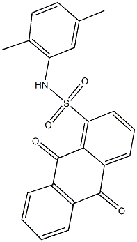 N-(2,5-dimethylphenyl)-9,10-dioxo-9,10-dihydro-1-anthracenesulfonamide Struktur