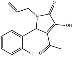 4-acetyl-1-allyl-5-(2-fluorophenyl)-3-hydroxy-1,5-dihydro-2H-pyrrol-2-one Struktur