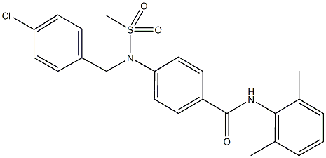 4-[(4-chlorobenzyl)(methylsulfonyl)amino]-N-(2,6-dimethylphenyl)benzamide Struktur