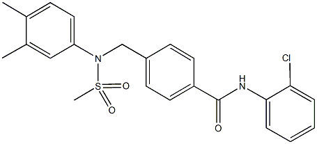 N-(2-chlorophenyl)-4-{[3,4-dimethyl(methylsulfonyl)anilino]methyl}benzamide Struktur