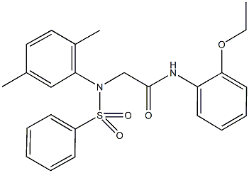 2-[2,5-dimethyl(phenylsulfonyl)anilino]-N-(2-ethoxyphenyl)acetamide Struktur