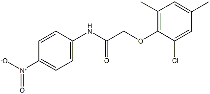 2-(2-chloro-4,6-dimethylphenoxy)-N-{4-nitrophenyl}acetamide Struktur