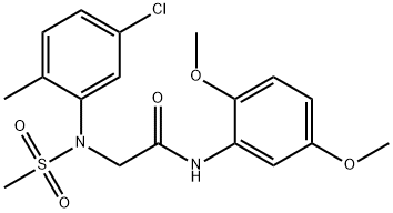 2-[5-chloro-2-methyl(methylsulfonyl)anilino]-N-(2,5-dimethoxyphenyl)acetamide Struktur