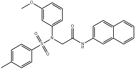 2-{3-methoxy[(4-methylphenyl)sulfonyl]anilino}-N-(2-naphthyl)acetamide Struktur