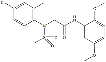 2-[4-chloro-2-methyl(methylsulfonyl)anilino]-N-(2,5-dimethoxyphenyl)acetamide Struktur