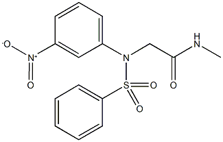 2-[3-nitro(phenylsulfonyl)anilino]-N-methylacetamide Struktur