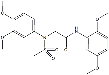 2-[3,4-dimethoxy(methylsulfonyl)anilino]-N-(2,5-dimethoxyphenyl)acetamide Struktur